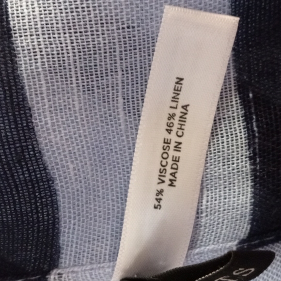 Talbots Woman's Blue Chevron Fashion Scarf - Picture 3 of 7